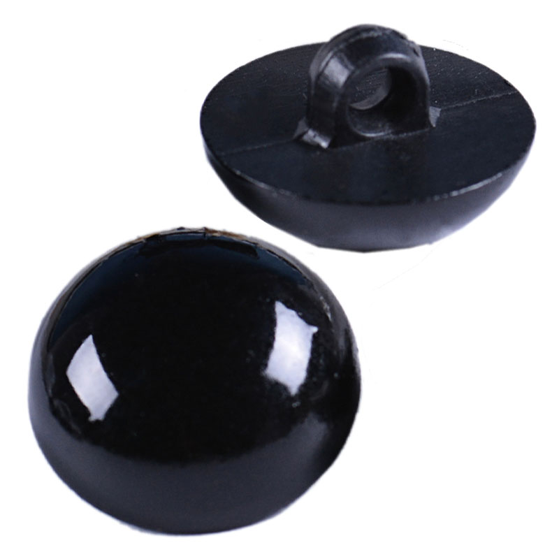 Button Hole Cutter - Black Resin Buttons Round Mushroom Domed