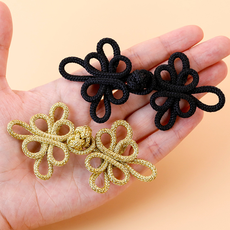 Button Hole Cutter - 10PCS Gold Wire Cheongsam Buttons with
