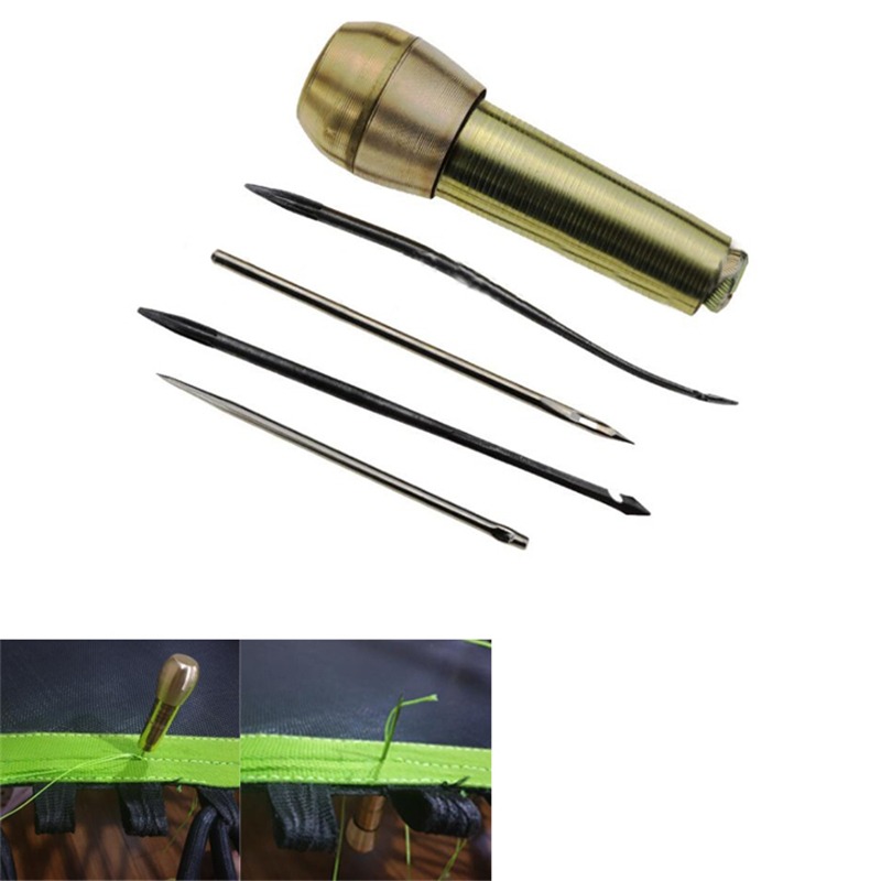 Needle Threader Tool - Copper Handle Sewing Awl DIY Carft