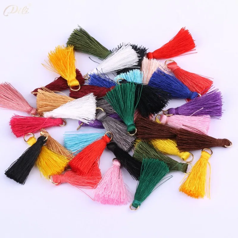 Sewing Textile Art - 300pcs/Lot 3cm Polyester Loop Small Tassel