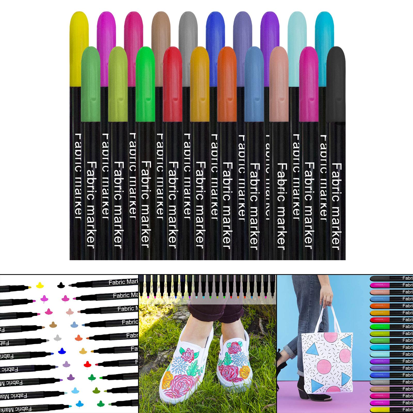 Sewing Textile Art - Colorful Fabric Markers Pens Permanent Crafts