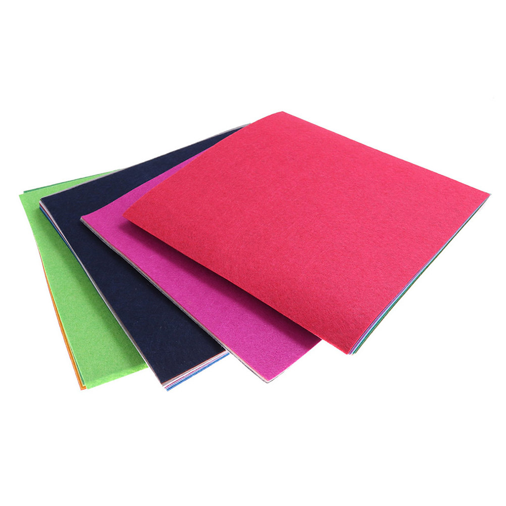 Sewing Textile Art - 40Pcs Vibrant Nonwoven Fabric Sheets 15x15cm