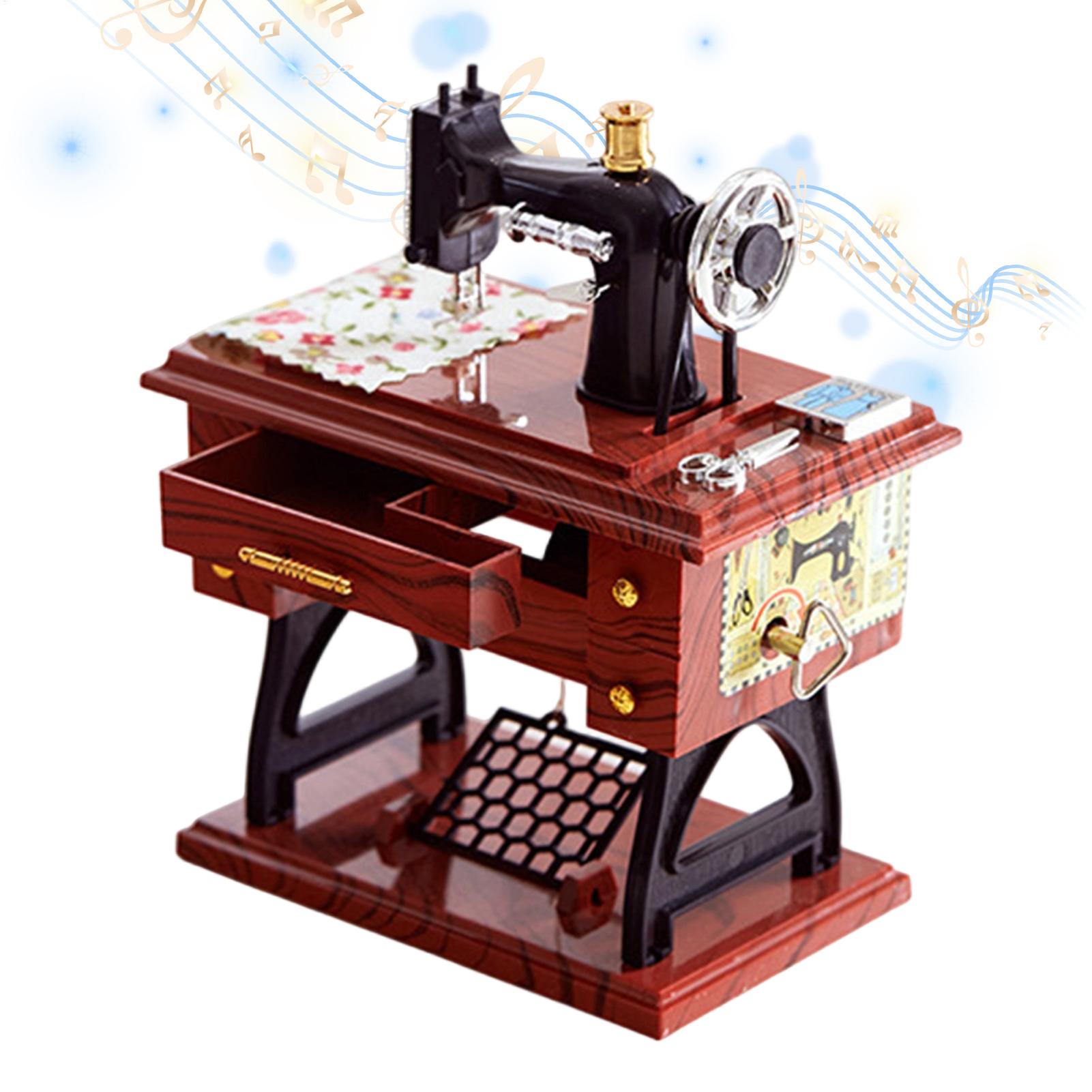 Sewing Gathering - Sewing Machine Mini Music Box Vintage