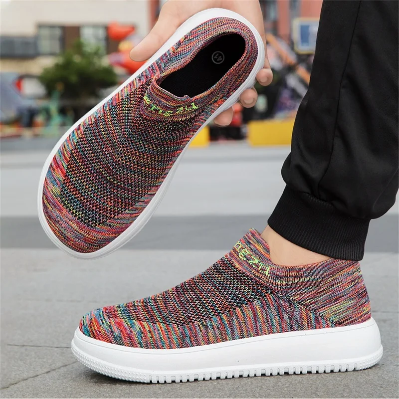 Knit Stabilizer Stretch - Summer Wide Toe Sneakers For Men