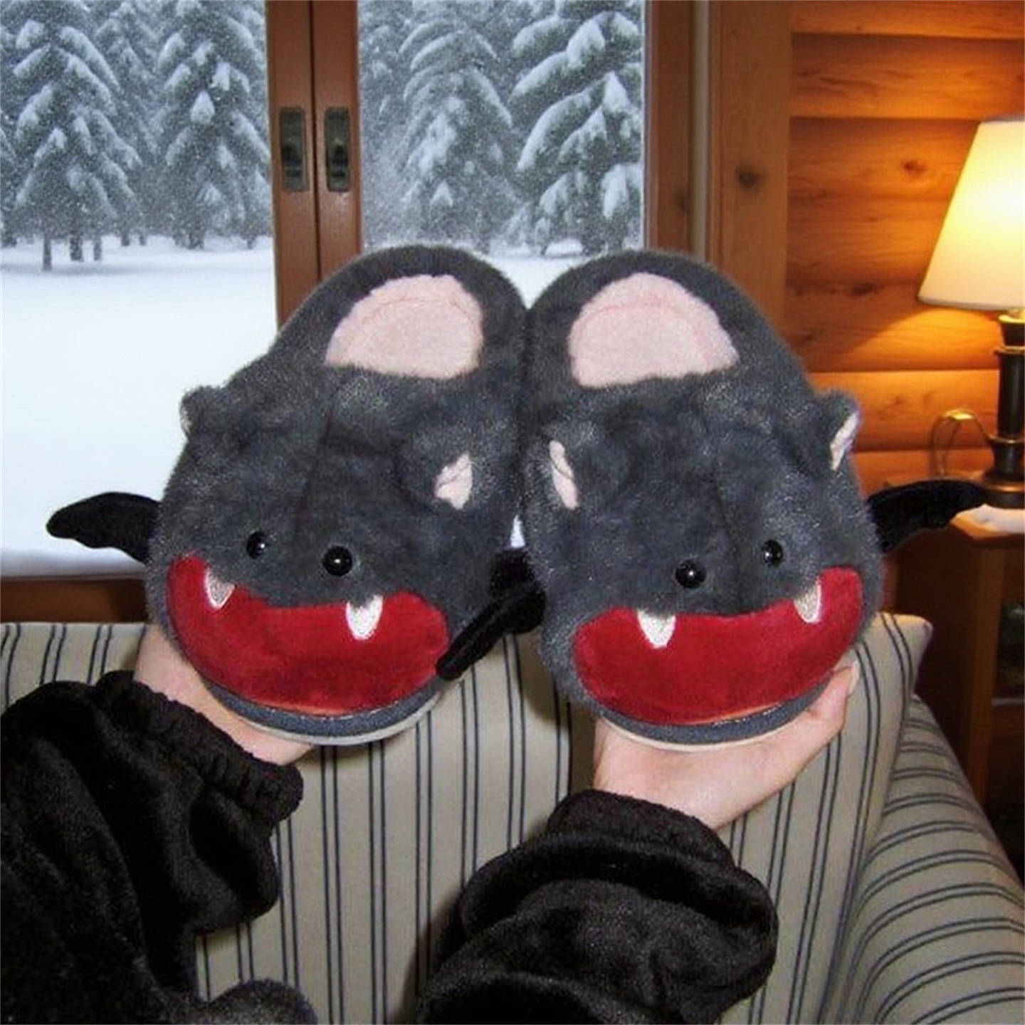 Halloween Bat Plush Slippers W - Sewing House review and price