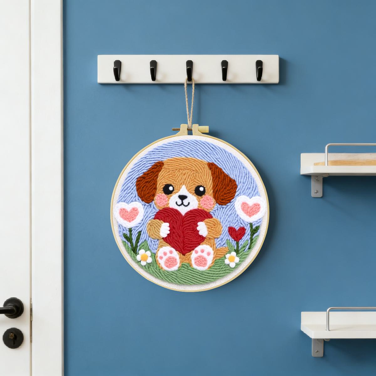 20X20CM/7.87inch Dog Punch Nee - Sewing Textile Art review and price