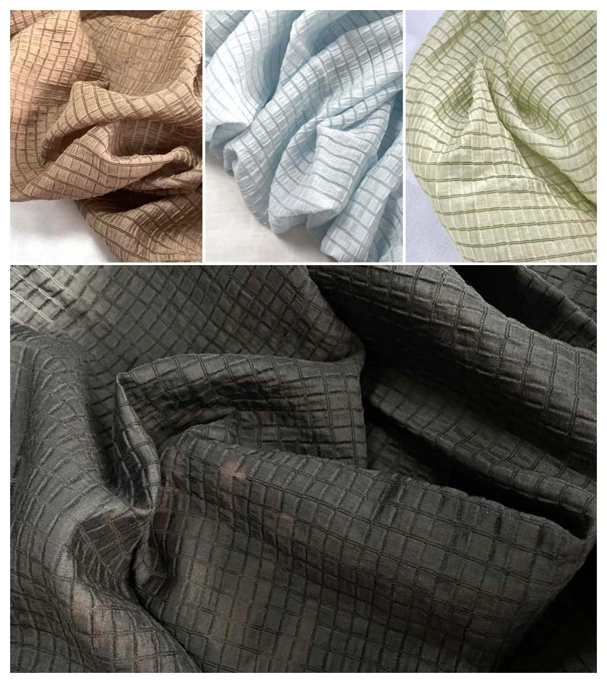 Cream Yellow Checkered Fabric  - Is Sewing A Textile Craft review and price