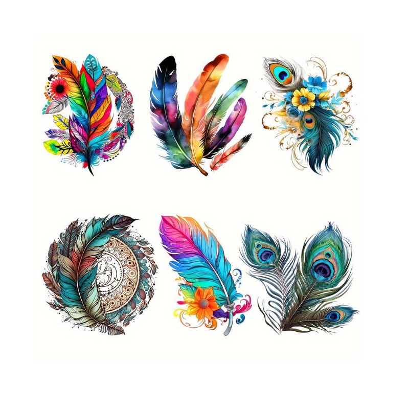 Colorful Feather Bohemian Iron - Iron On Patch review and price