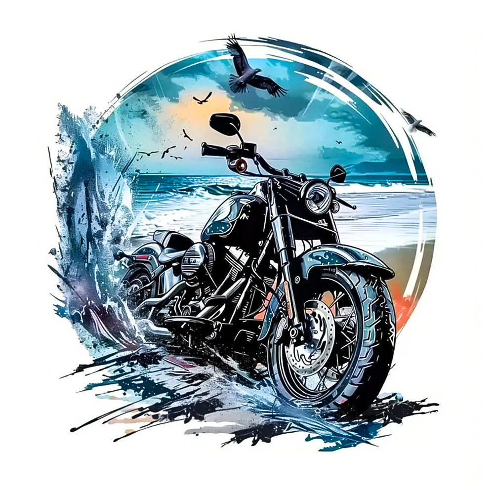 Custom Biker Style Pattern DTF - Iron On Patch review and price