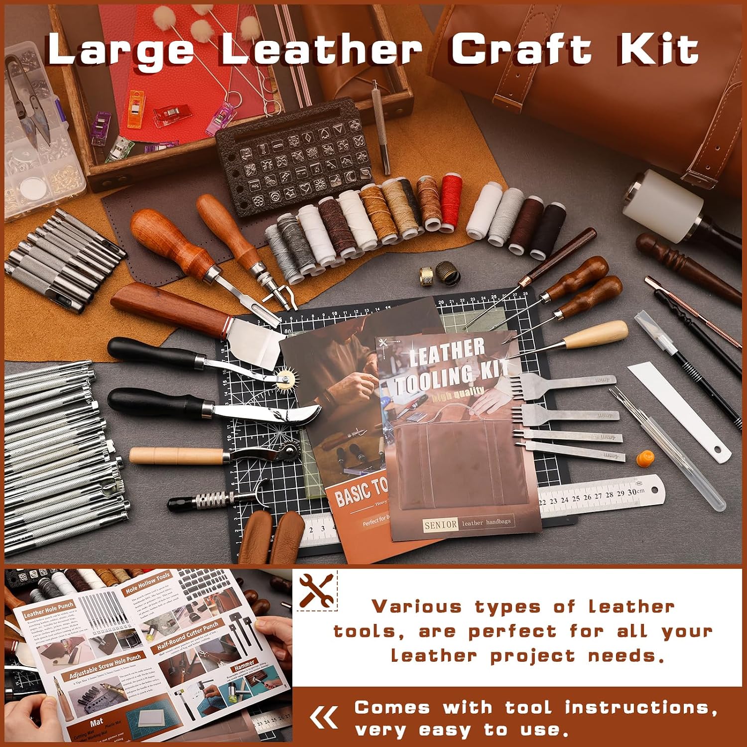 Leather Tooling Kit Leather Cr - Sewing Custom review and price