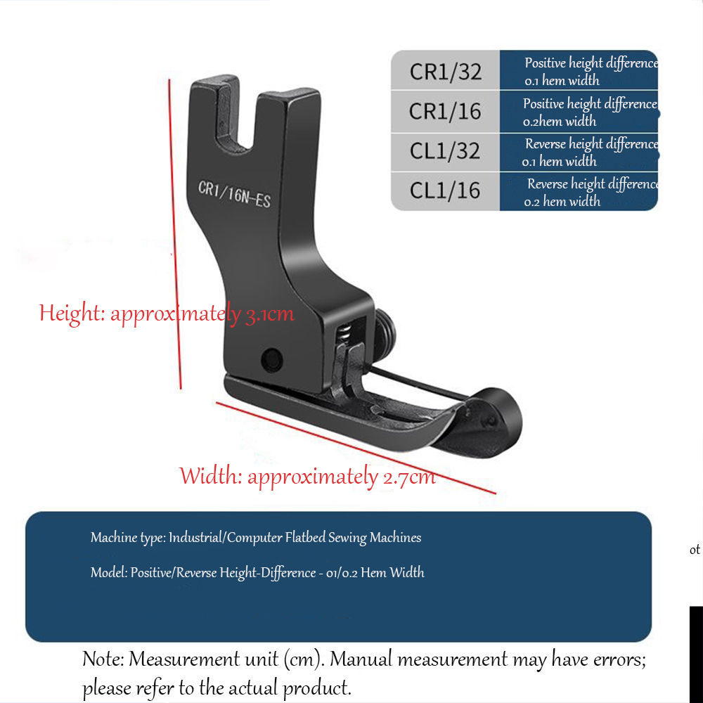 Black Titanium Steel High-Low  - Rolled Hem Foot review and price