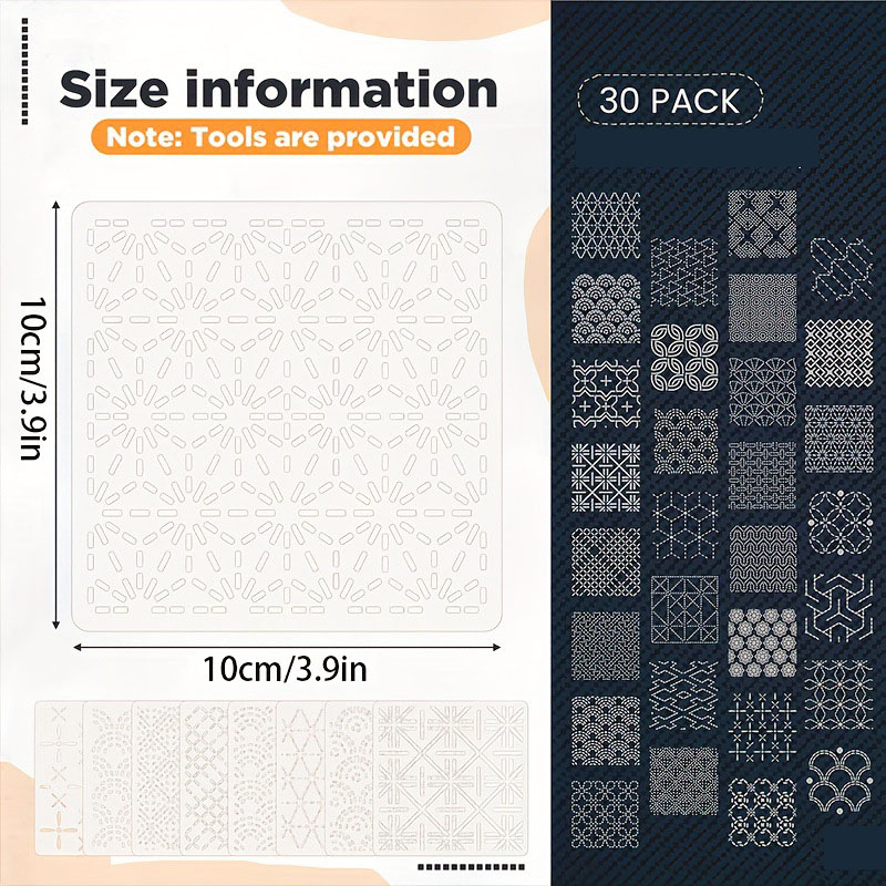30Pcs Embroidery Templates DIY - Sewing Custom review and price