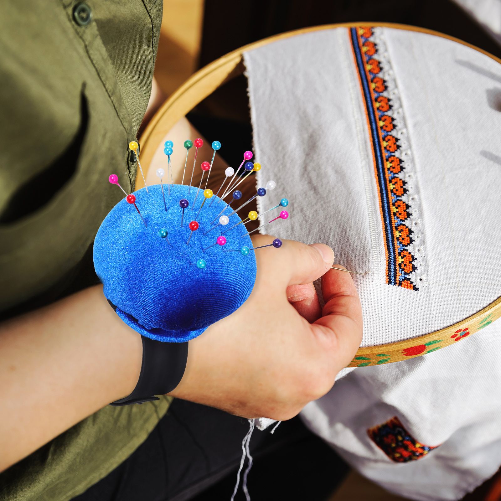 Wrist Pin Cushion Sewing Needl - Sewing Pin Cushion review and price