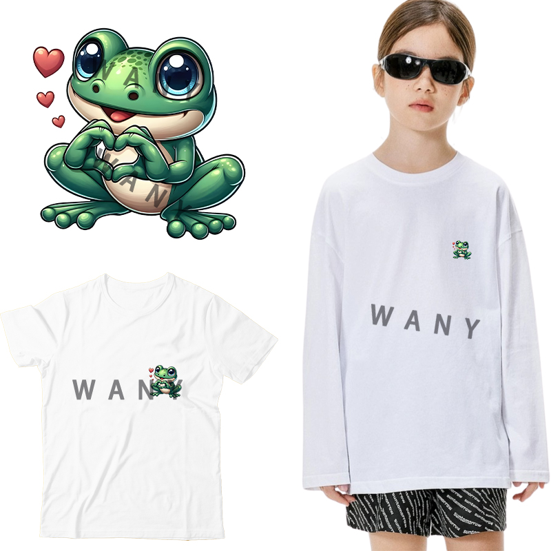 A Cute Cartoon Frog Iron on Tr - Iron On Patch review and price