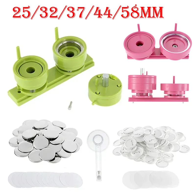 100Sets 25/32/37/44/58mm Badge - Button Hole Cutter review and price